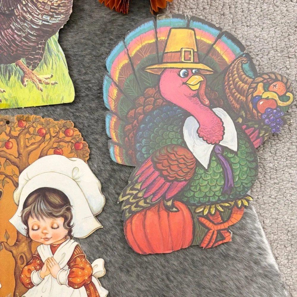Vintage Thanksgiving Fall Harvest Paper Decorations